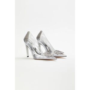 Good American Women's CINDER-F*CKING-RELLA Jeweled Stiletto Pumps Size 11.5 NEW